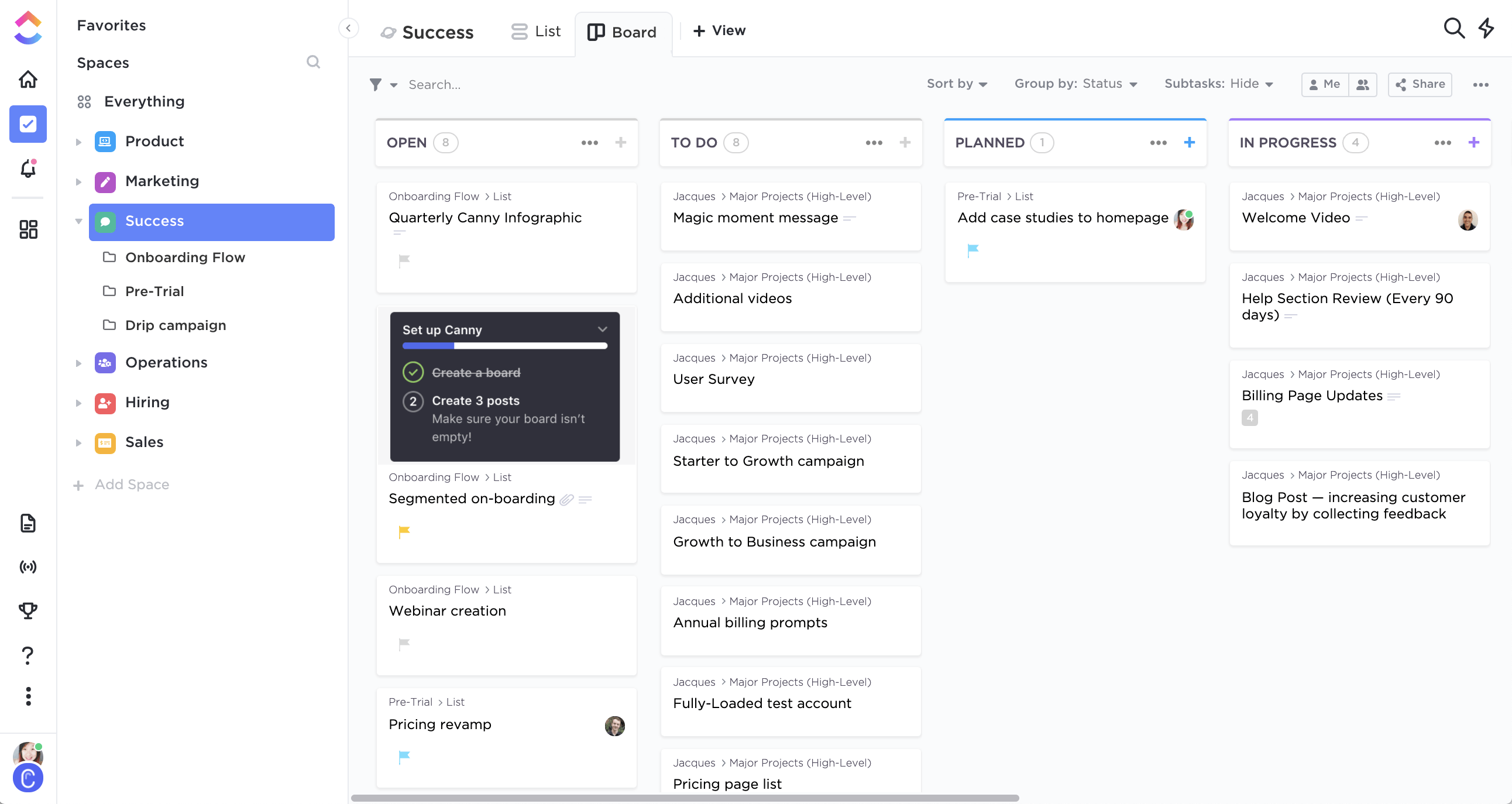 Canny ClickUp board